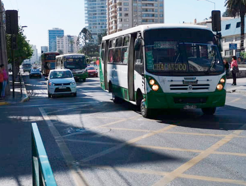 Viña del Mar: la locomoción colectiva trabaja con normalidad