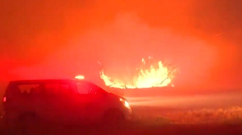 Brigadas de Bomberos trabajan en incendio en el sector de Las Tablas