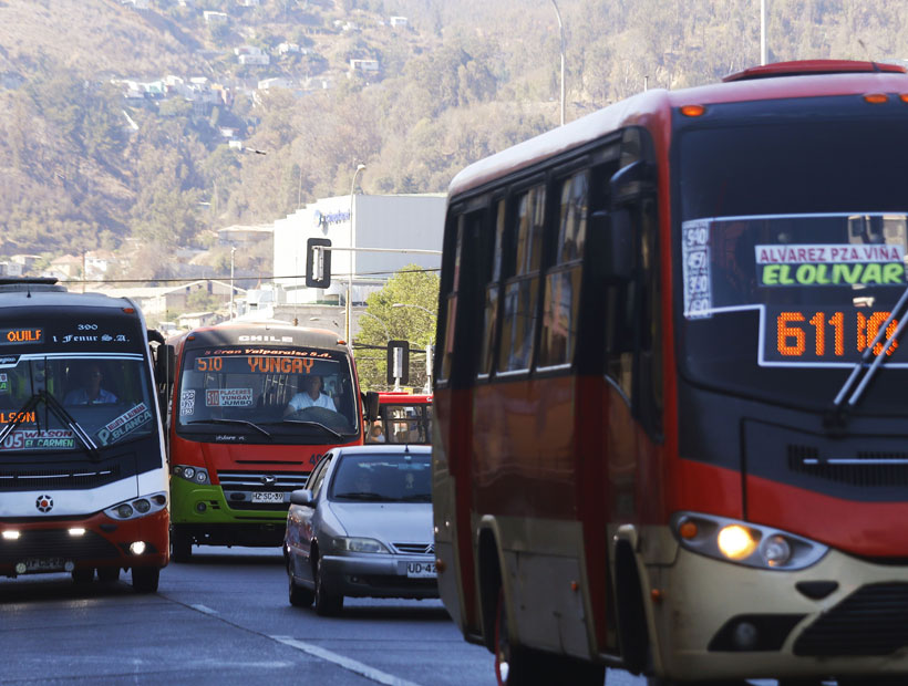 Micros de Placilla se unen al paro convocado en la región Valparaíso